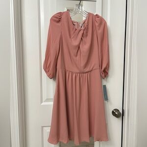 Pink Long Sleeve Dress